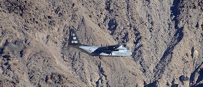 Lockheed-Martin KC-130J Hercules BuNo 166765 of VMGR-352 Raiders based at MCAS Miramar.